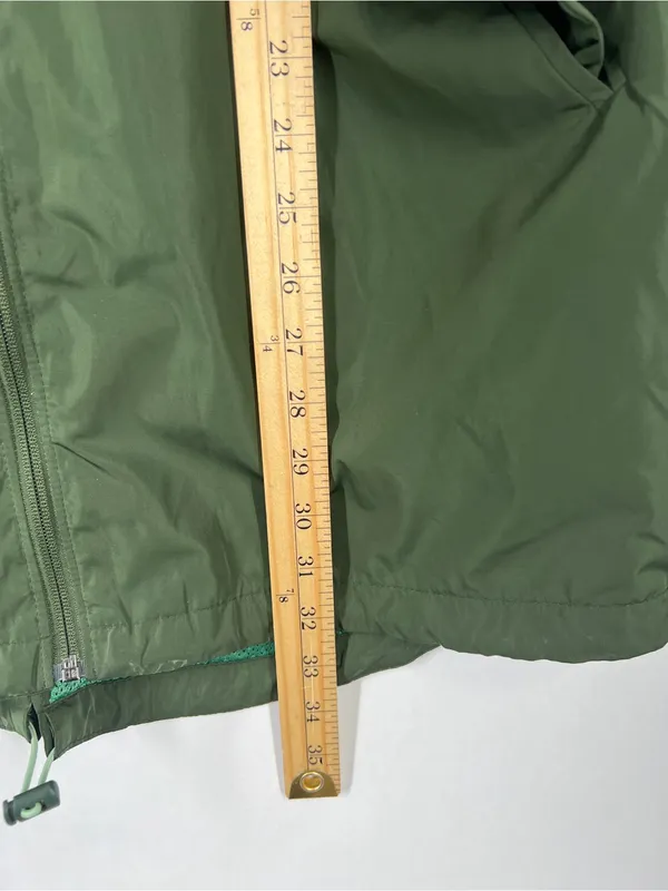 Old Navy Active Olive Green Hooded Windbreaker‎ Jacket Medium - Image 12