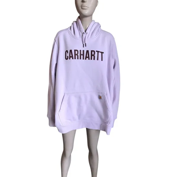 Carhartt Lavendar Logo Pullover Hoodie - Image 2