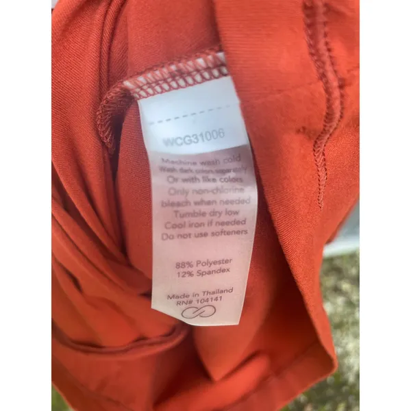 CALIA Womens Quarter Zip Pullover Rust Orange Performance Top WCG31006 Medium - Image 4