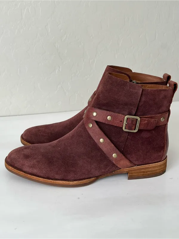 Kork-Ease Kenai Boots leather ankle boots burgundy 6.5 NEW - Image 5