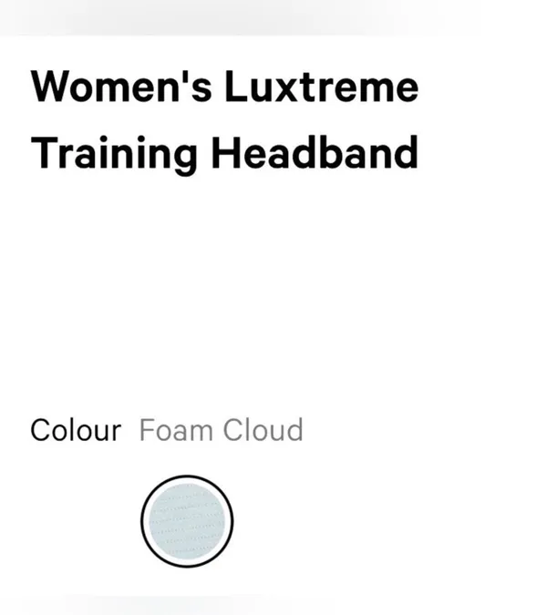 Lululemon Women's Luxtreme Training Headband Foam Cloud - Image 5