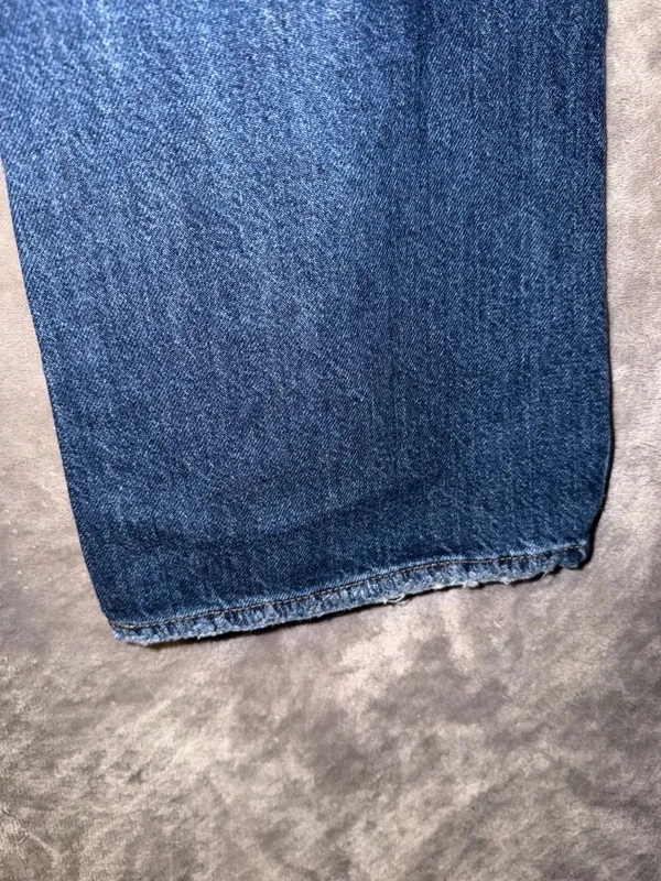 Lee High Rise Wide Leg Distressed Denim Jeans Blue - Image 11