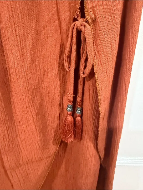 BECCA Strapless Maxi Coverup in Rust Orange​ - Image 3