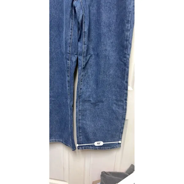 ACR) Women's Jeans‎ Size 32x30 Blue Tapered High Rise Medium Wash Cotton Mom - Image 5