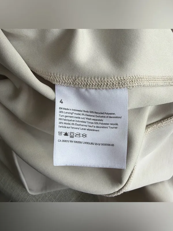 Lululemon softstreme perfectly oversized cropped crew Sz 4 Bone Cream Off White - Image 6