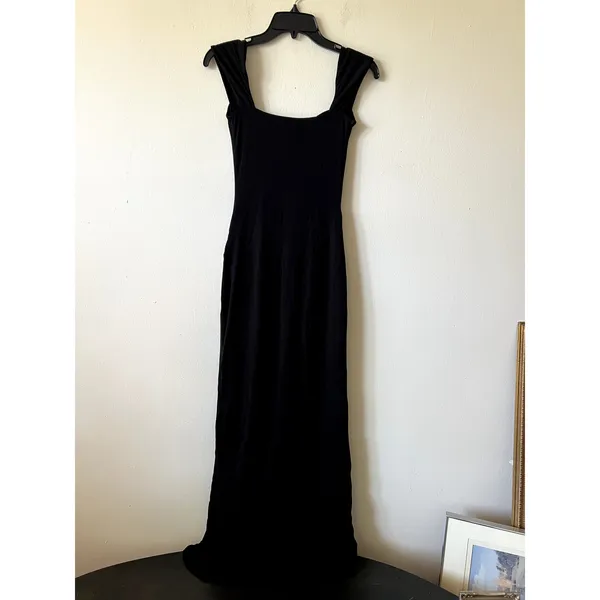 Oh Polly Elva Modal Sweetheart Neck Cowl Waist Maxi Dress in Black Size S New - Image 11