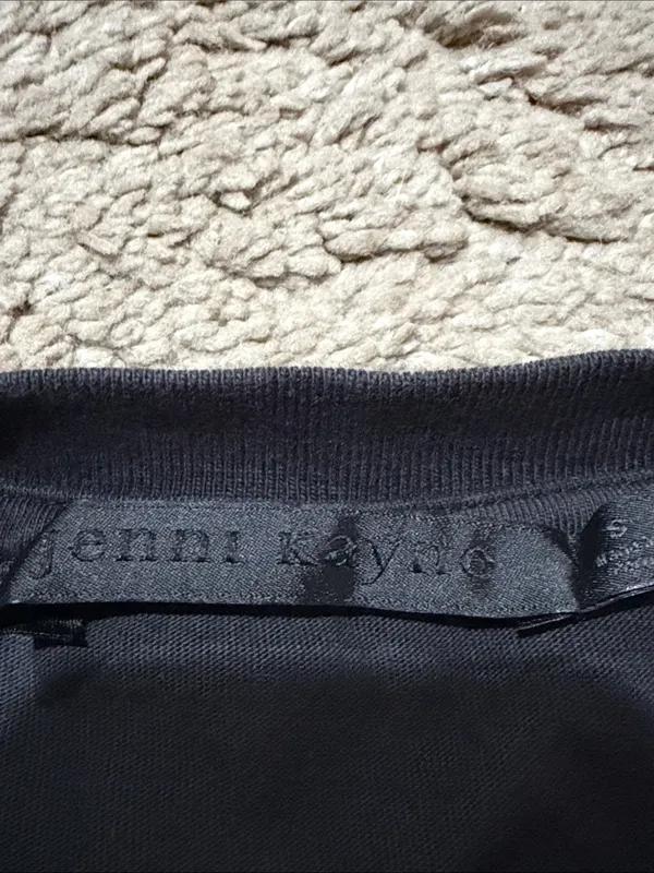 Jenni Kayne Black Short Sleeve Crewneck Tee 100 percent cotton size S - Image 4