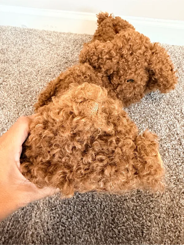 NWT Skims Curly dog faux fur slippers in chai size 38 new in bag - Image 10