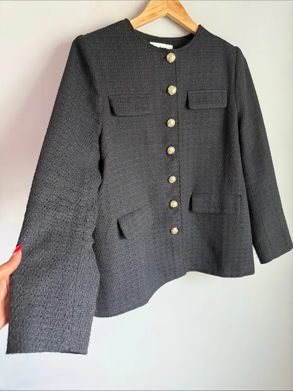 Tuckernuck POMANDER PLACE Black Tweed Jennings Jacket Large - Image 5
