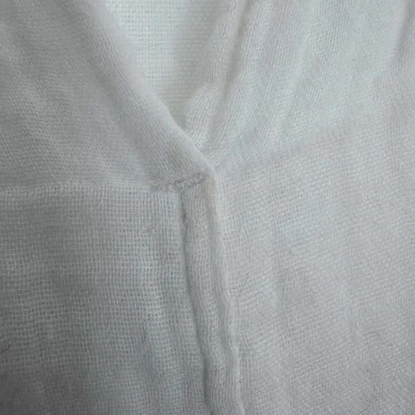 Xirena White Blouse Top 100% Cotton Gauzy Breathable Natural Quiet Luxury XS - Image 6