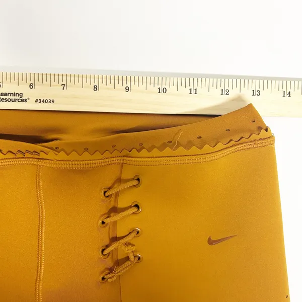 Nike Dri Fit Womens Faux Lace Western‎ Tulip Hem Leggings Size M Burnt Sienna - Image 12