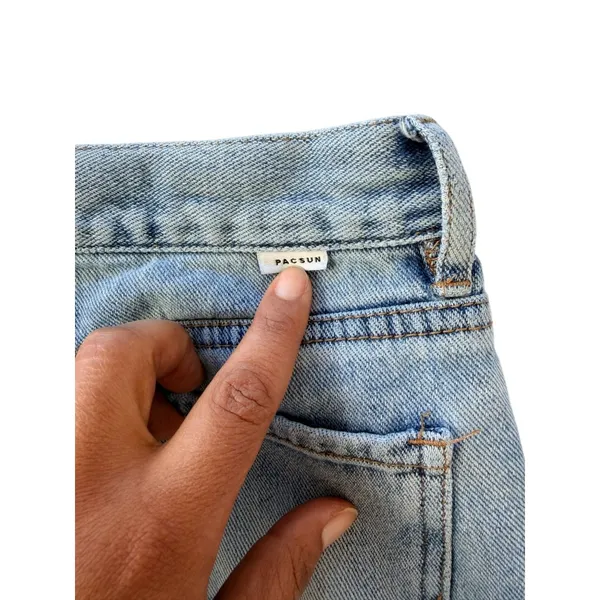 PacSun Womens Light Wash Low-Rise Straight Jeans With Button Fly Size 23 - Image 10