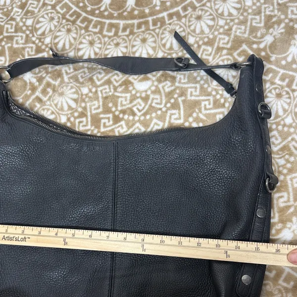 Luck Brand Black Leather Hobo Bag/ Tote - Image 7