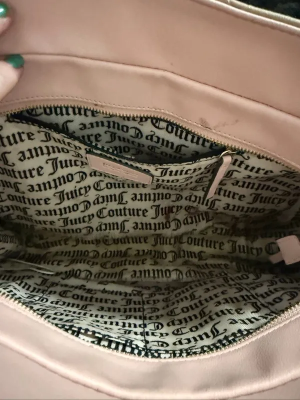 Juicy Couture Fashionista Tote, Sand Stone pink tan bag purse - Image 6