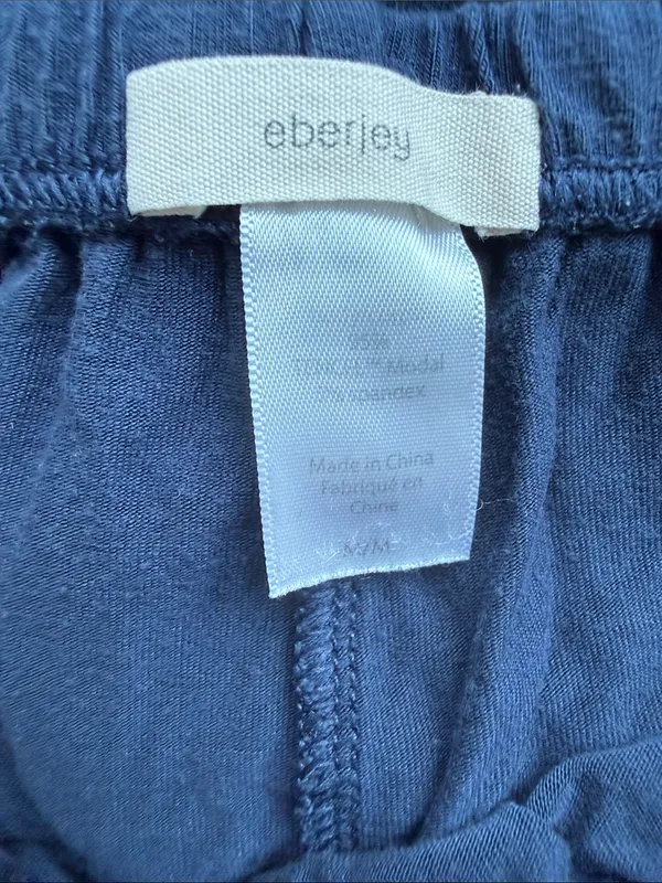 Eberjey Navy Pajama Set in Size M - Image 2