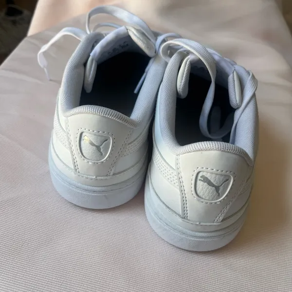Puma Classic White Lace-Up Sneakers - Image 4