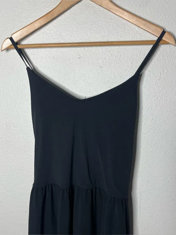 Athleta Black Elation V Neck Hybrid Midi Dress Athleisure Casual - Image 4