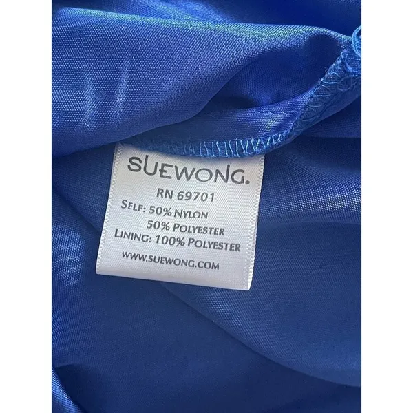 New Sue Wong Beaded One Shoulder Dress - Image 6