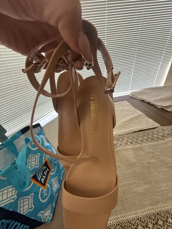 Dream Pairs Women's Nude Open Toe Ankle Strap Chunky Sandals - Image 2
