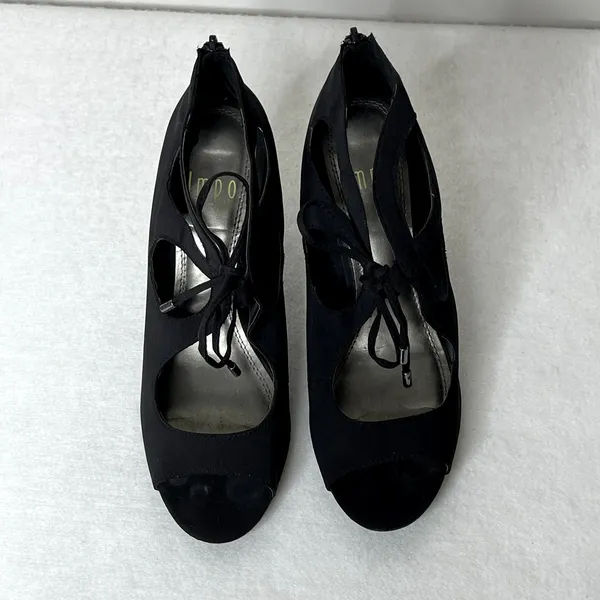 Impo Black Strappy Lace Up Heels - Image 5