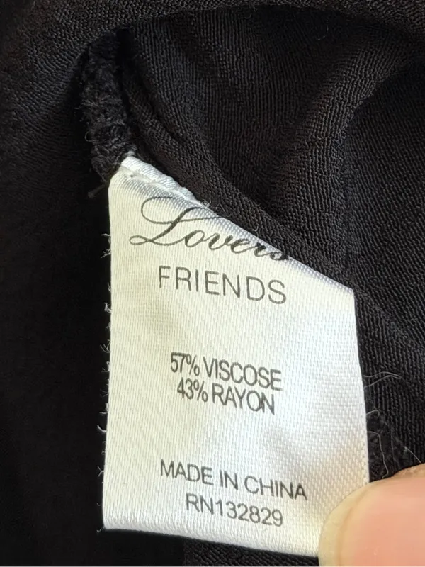 Lovers + Friends Black Flowy Tank Top Size Medium Blouse - Image 8
