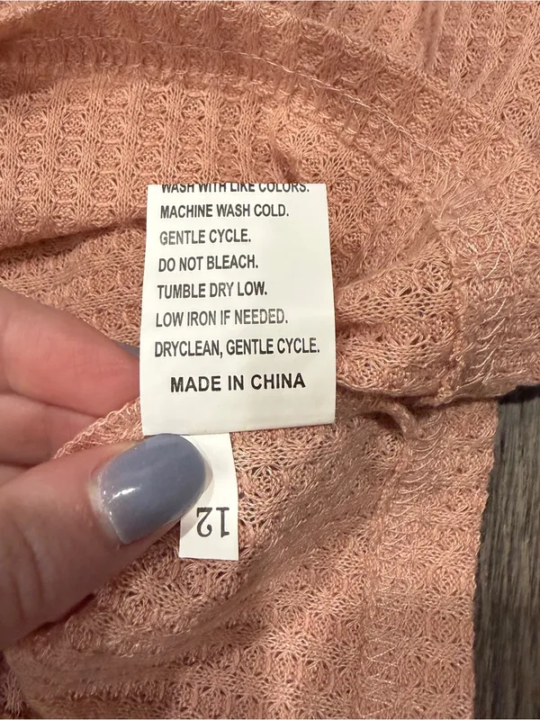 NWOT Unbranded Waffle Knit Cropped Short Sleeve - Image 4