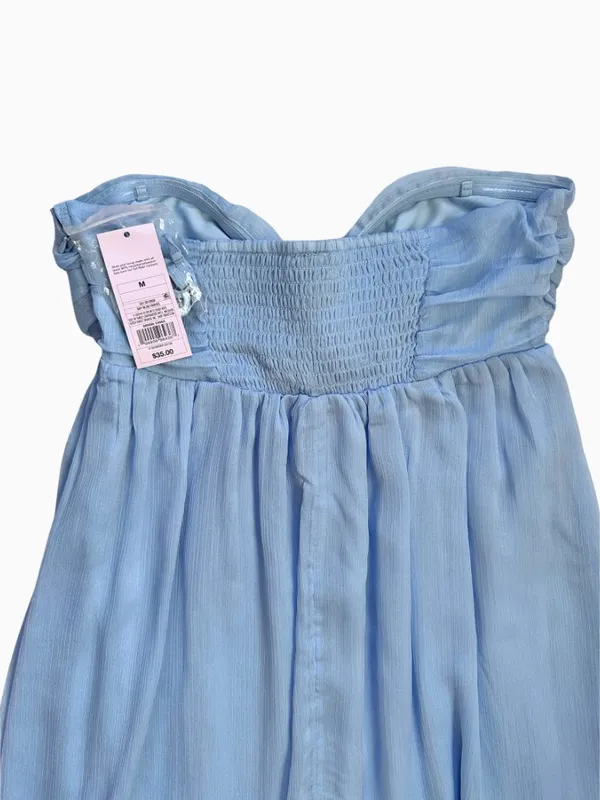 Wild Fable Light Blue Strapless Babydoll Mini Dress With Straps Medium NWT - Image 8