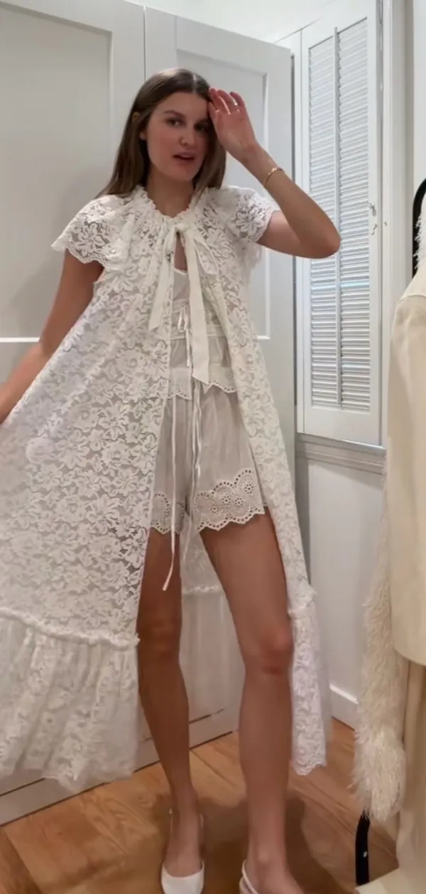 NWT Hill House “The Lace Coco Duster” - Image 3