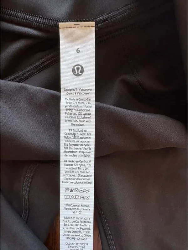 Lululemon Wunder Train No Line High Rise 25” Black Size 6 NWT - Image 6