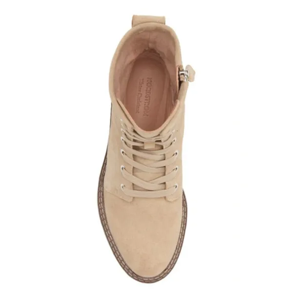 NEW NORDSTROM Moonie Water Resistant Leather Combat Boot In Beige Sand - Image 6
