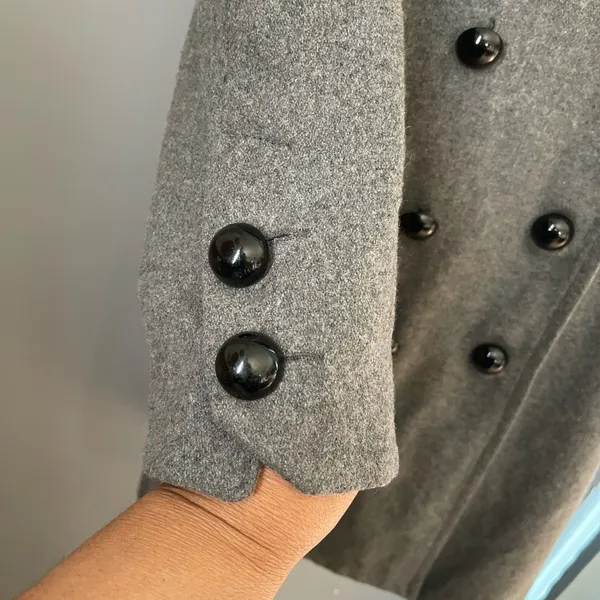 Forever 21 Gray Wool Pea Coat Timeless Style - Image 4