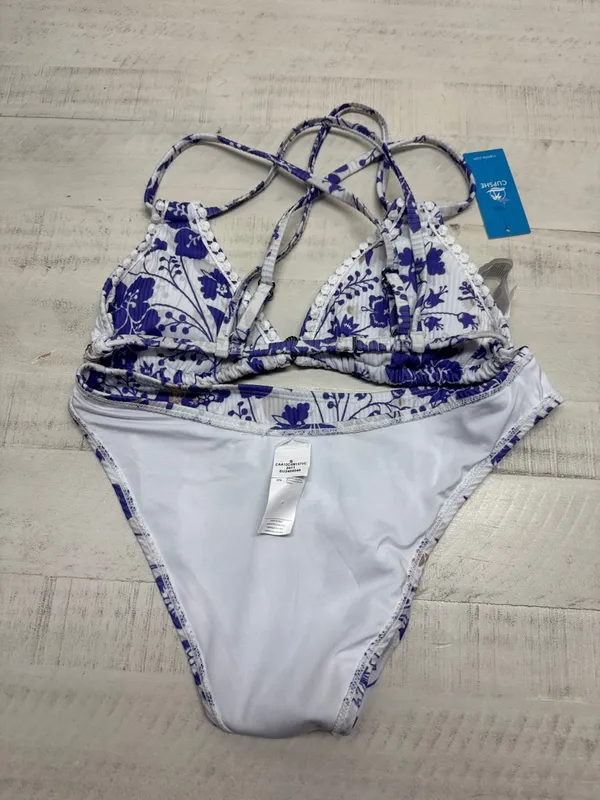Cupshe Purple Blooms Triangle Bikini Top & Low-Rise Bottoms Set - Image 8