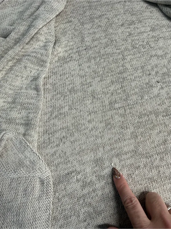 Neutral knit silk linen cardigan open front minimalist marled made in italy Flaw - Image 7