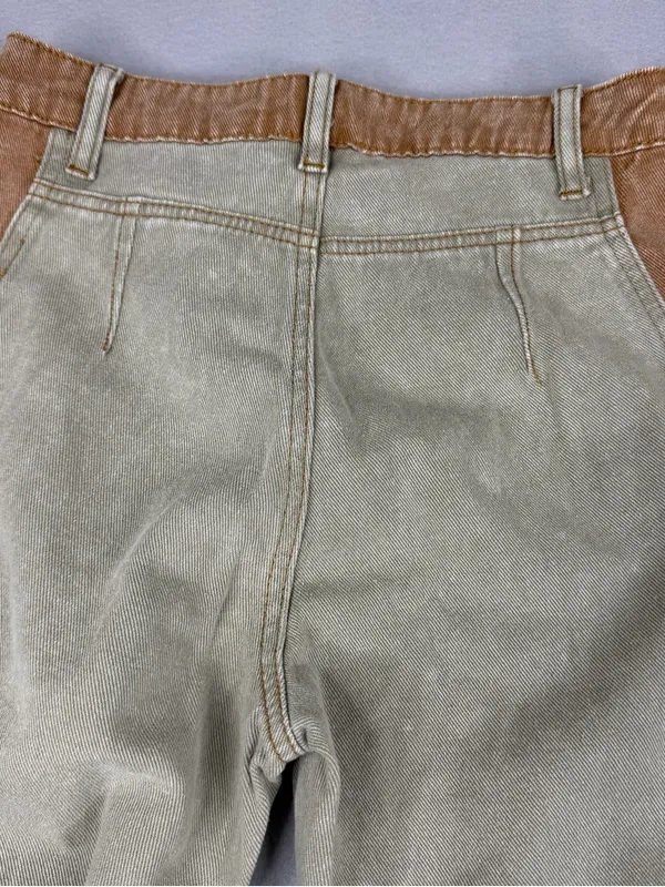 Everyday Chic Take The Streets Pants XS Olive Taupe Colorblock Utility NWT - Image 4