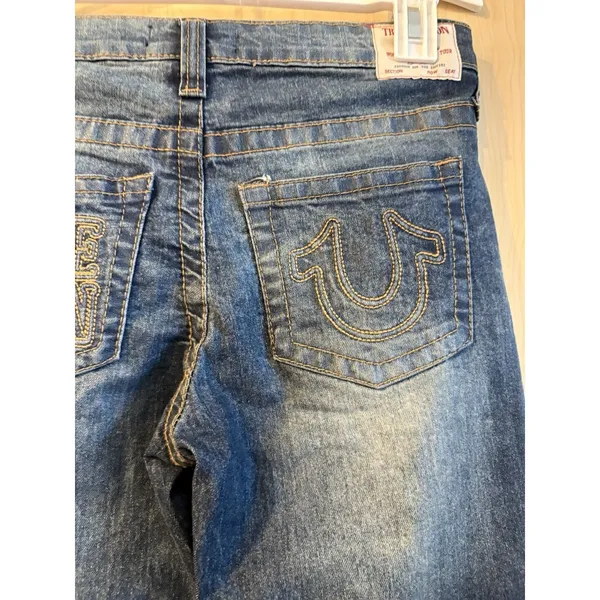 True Religion Junior Geno Slim Fit Straight Jeans, Size 14 - Image 4