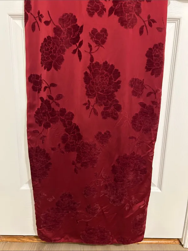 Reformation Frankie Scarlet Slip Maxi Dress Floral Velvet Burnout New Size 10 - Image 7