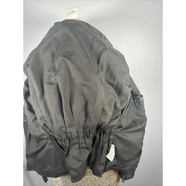 Boutique Europa Womens Leather Jacket Coat Black Moto‎ Biker Zip Belt 90s - Image 16