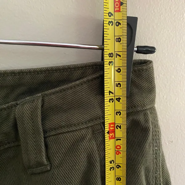 TNA Aritzia Green Straight Leg Cargo Patchwork Pants High Rise Reworked Women 0 - Image 10
