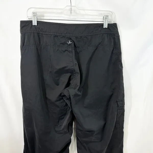 Prana Large Cargo Pants Black Hiking Straight Leg Outdoor USA VTG Y2K 1142 - Image 5