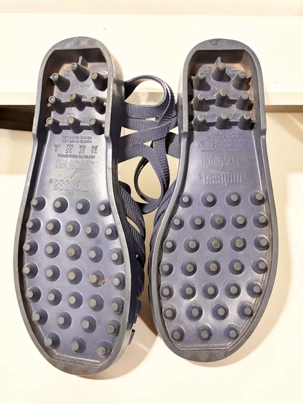 MELISSA Possession Fisherman Jelly Sandals Blue Size 6 - Image 4