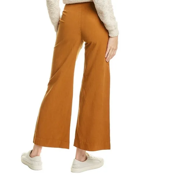 LACAUSA James Trousers Rust Orange Wide Leg Pants LA20192 Size 2 - Image 6