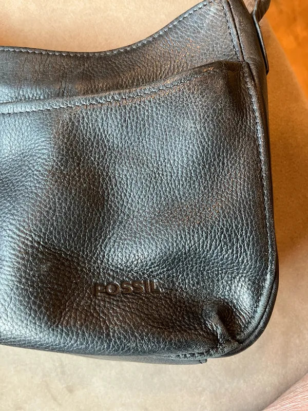 Fossil Bag Leather Crossbody Black Vintage - Image 5