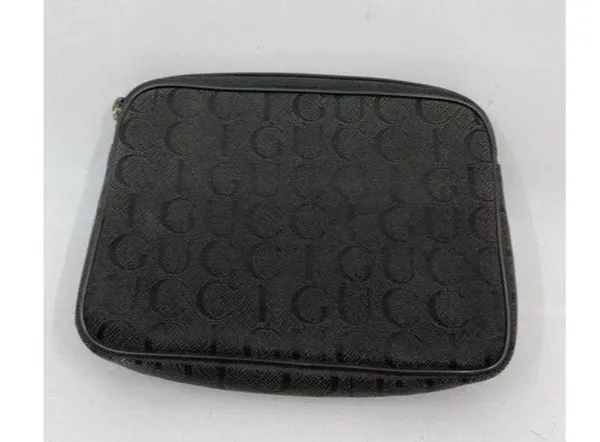 gucci vintage black fabric clutch - Image 6
