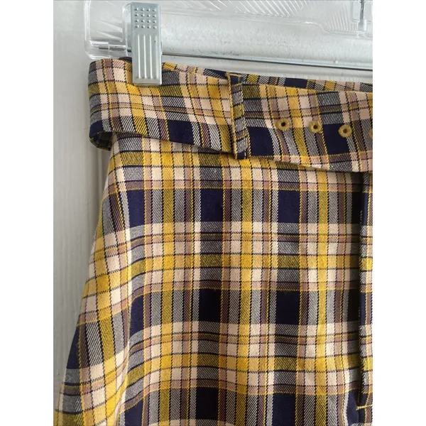 Capulet Belted Plaid Mini Skirt Womens Size XS Yellow Preppy Clueless Revolve‎ - Image 3