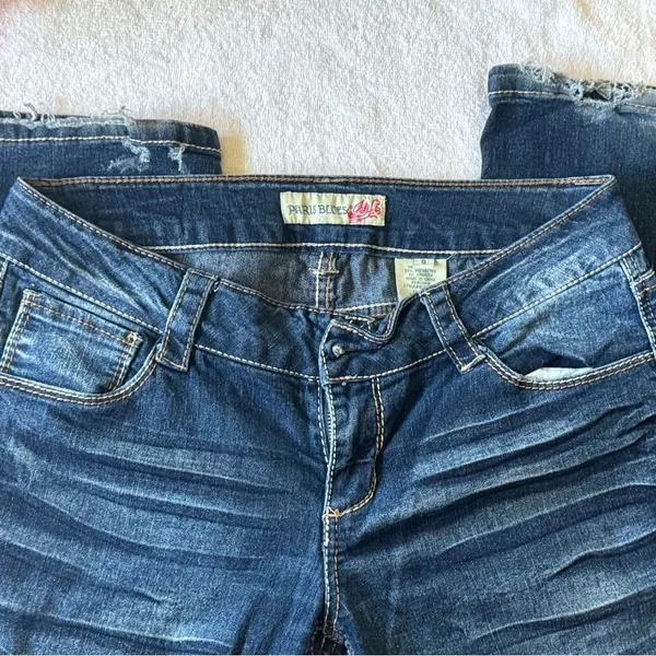 Paris Blues Dark Blue Flare Jeans - Image 3