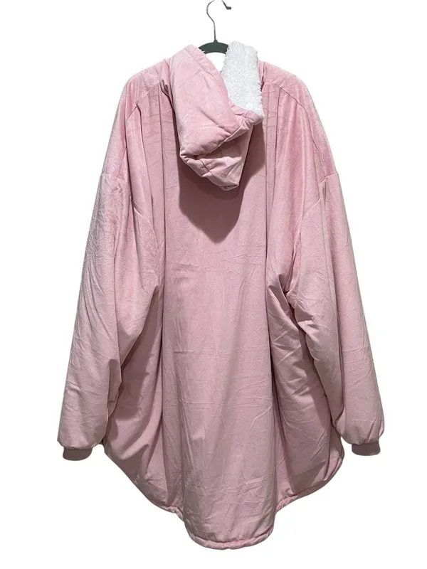 The Comfy Original Pink Oversized Sherpa Lined Hooded Blanket Hoodie One Size - Image 6