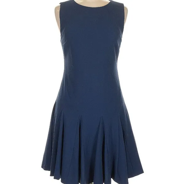 Alice +‎ Olivia Employed navy blue drop waist mini dress size 6 - Image 2