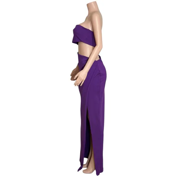 LOVERS + FRIENDS Montrose Strapless Cut-Out Maxi Dress, Purple, Large - Image 8