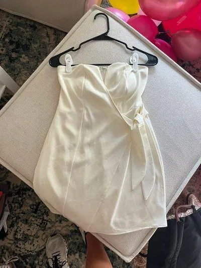 Dillards White/Cream Mini Dress - Image 2