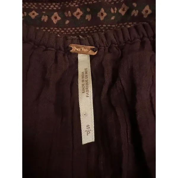 Free People Bohemian Retro 70s Floral Lace Lotus Maxi Dress Small Brown Floral - Image 12